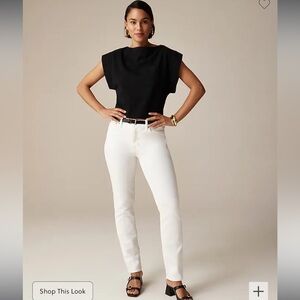 NWT J.Crew‎ 9” Vintage Slim Straight Jean in White Wash Size 25